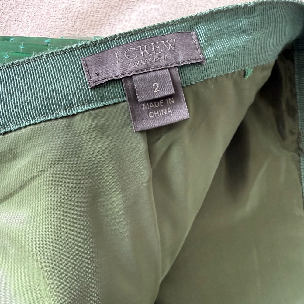 J.Crew Collection Emerald Green Rectangular Sequi… - image 8